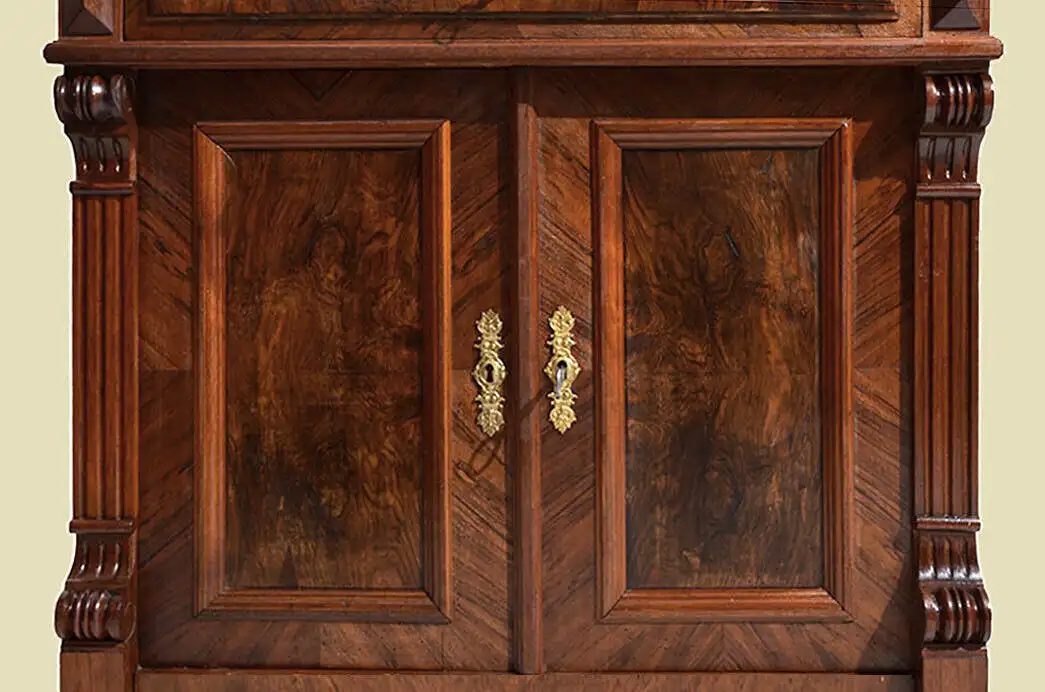 Kommode ANTIK Gründerzeit Nußbaum Halbschrank Schrank von 1880 14