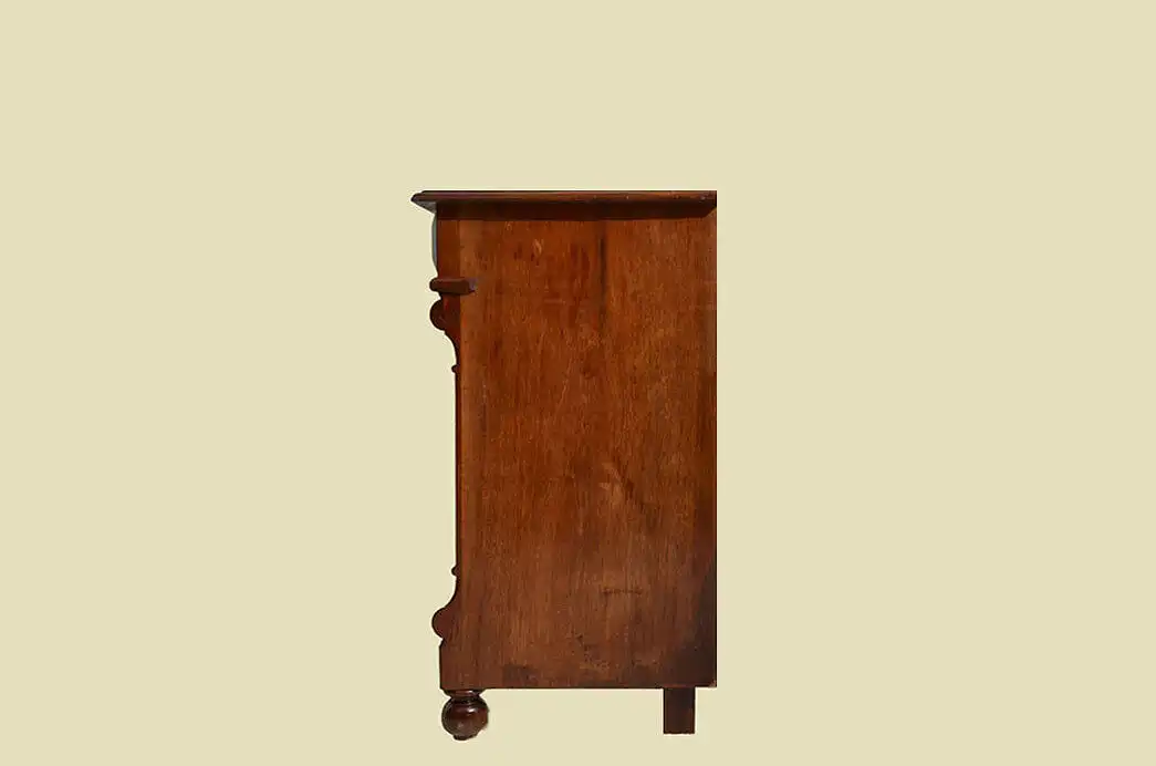 Kommode ANTIK Gründerzeit Nußbaum Halbschrank Schrank von 1880 17