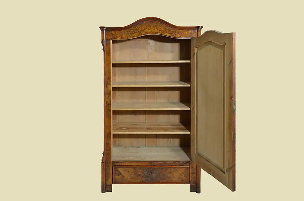 1840er Schrank ANTIK Louis Philippe Nußbaum Kleiderschrank Schublade von 1840 6