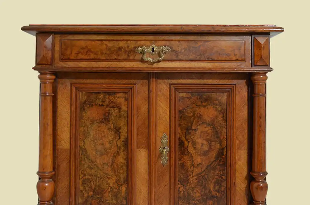 1880er Kommode ANTIK Gründerzeit Nußbaum Halbschrank Schrank von 1880 16