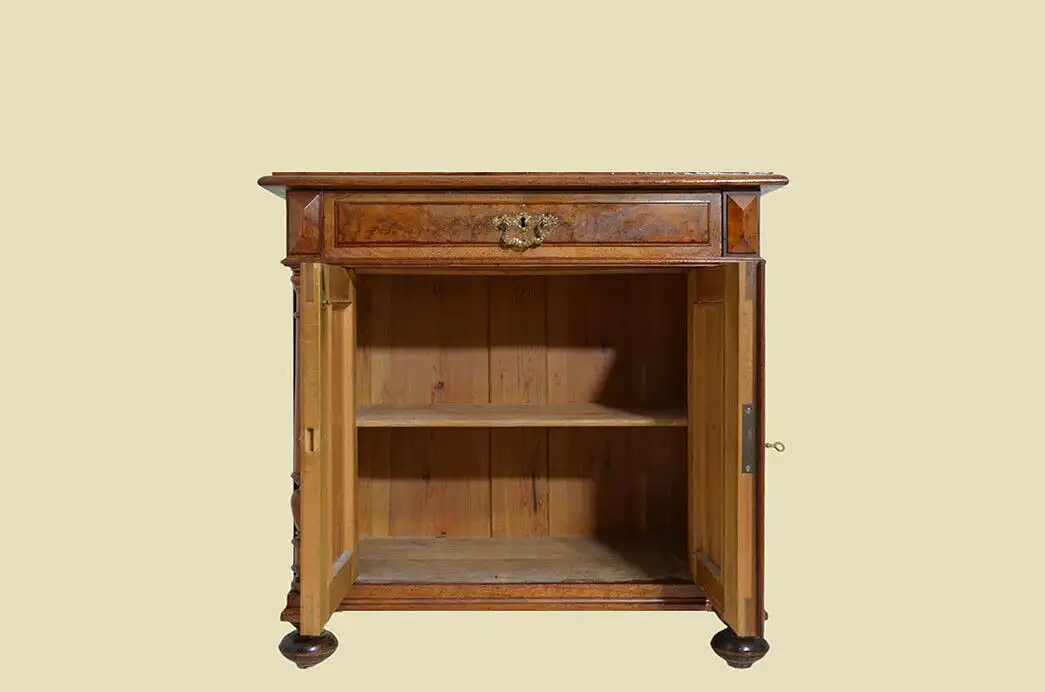 1880er Kommode ANTIK Gründerzeit Nußbaum Halbschrank Schrank von 1880 4