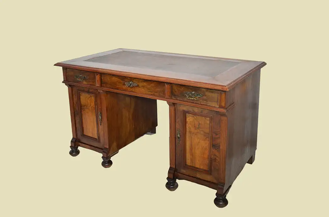 1880er Schreibtisch ANTIK Gründerzeit Nußbaum Sekretär Tisch von 1880 1