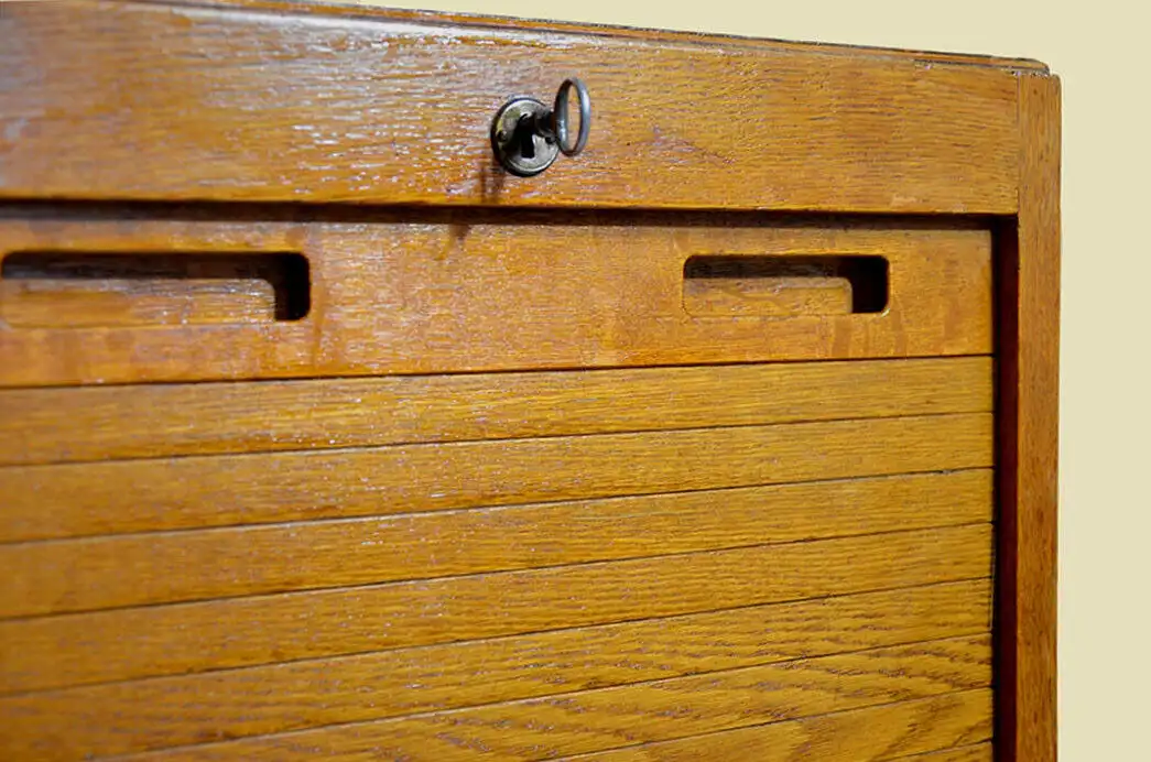 1920er Rolladenschrank ANTIK Jugendstil Art Deco Klavier Notenschrank von 1930 12