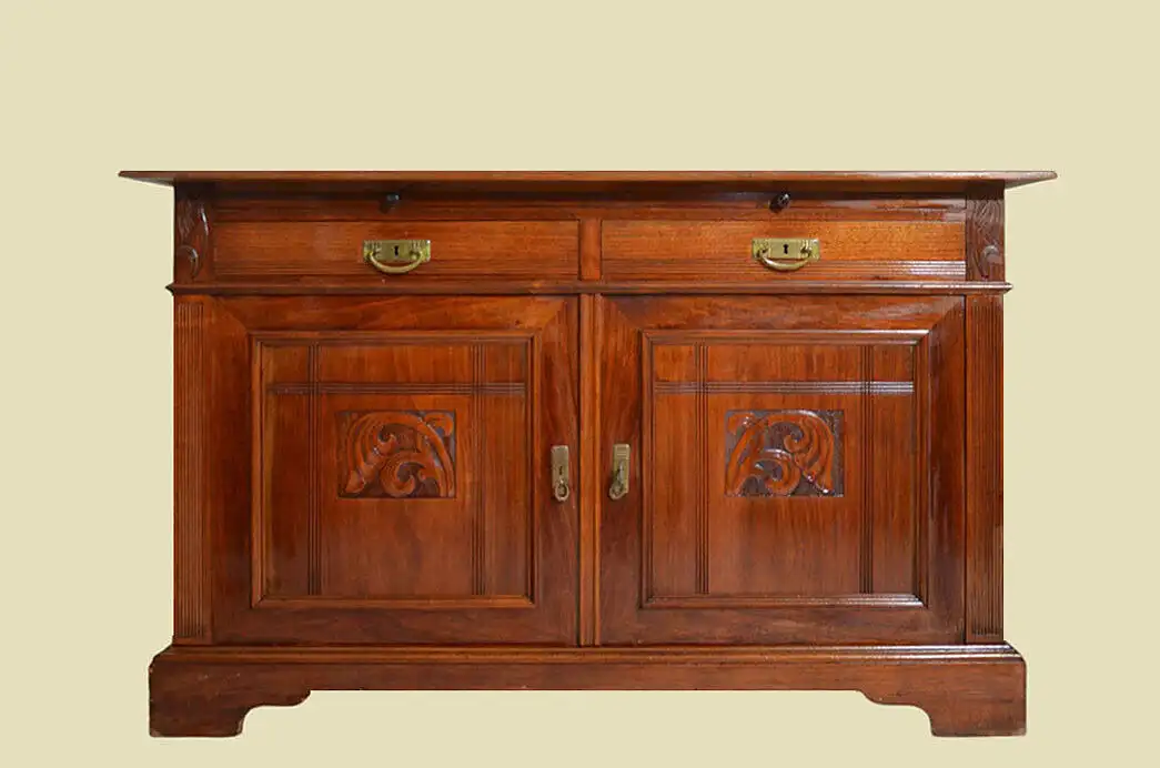 ANTIK! Anrichte restauriert Jugendstil um 1920 Mahagoni massiv online Sideboard Regal