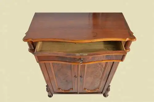 1840er Vertiko ANTIK Louis Philippe Nußbaum Schrank Kommode von 1840