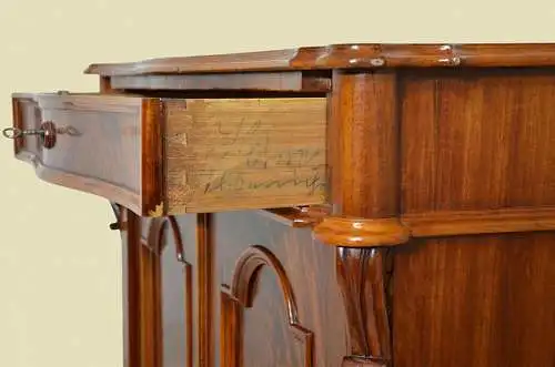 1840er Vertiko ANTIK Louis Philippe Nußbaum Schrank Kommode von 1840