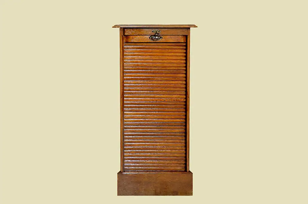 1920er Rolladenschrank ANTIK Jugendstil Art Deco Eiche Notenschrank von 1920 1