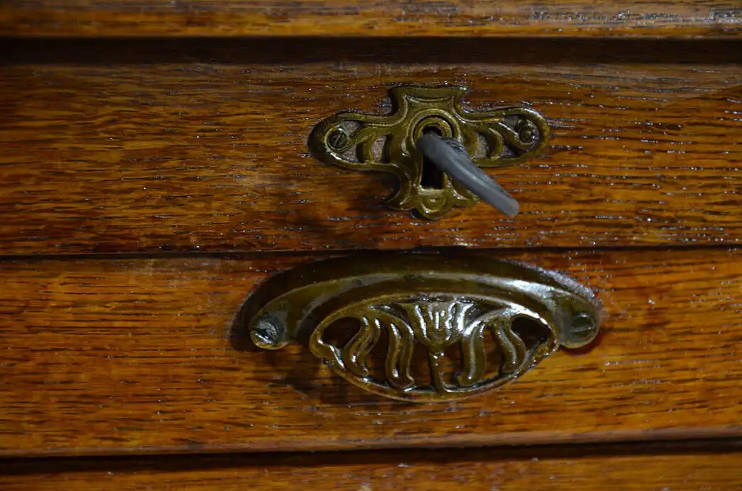 1920er Rolladenschrank ANTIK Jugendstil Art Deco Eiche Notenschrank von 1920 11
