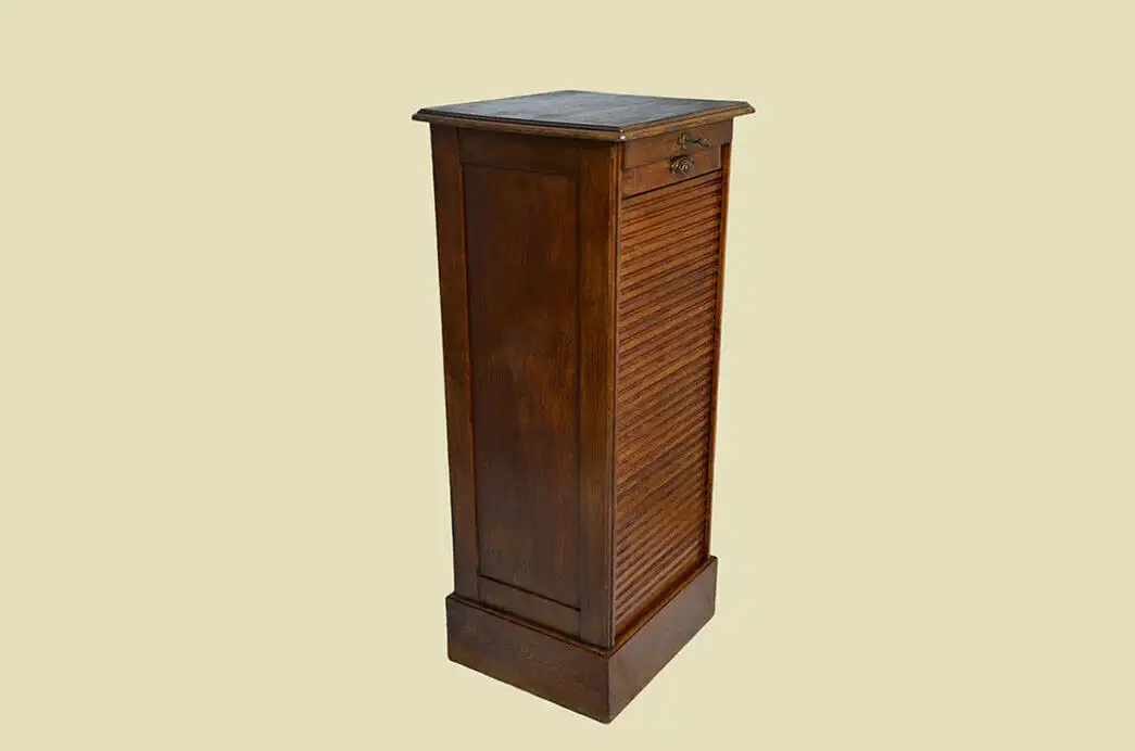 1920er Rolladenschrank ANTIK Jugendstil Art Deco Eiche Notenschrank von 1920 16