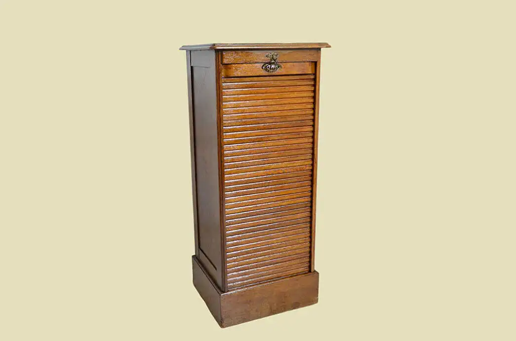 1920er Rolladenschrank ANTIK Jugendstil Art Deco Eiche Notenschrank von 1920 2