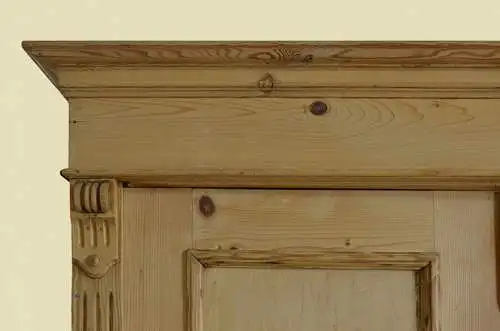 1880er Kleiderschrank ANTIK Gründerzeit STECKSCHRANK Weichholz Schrank von 1880