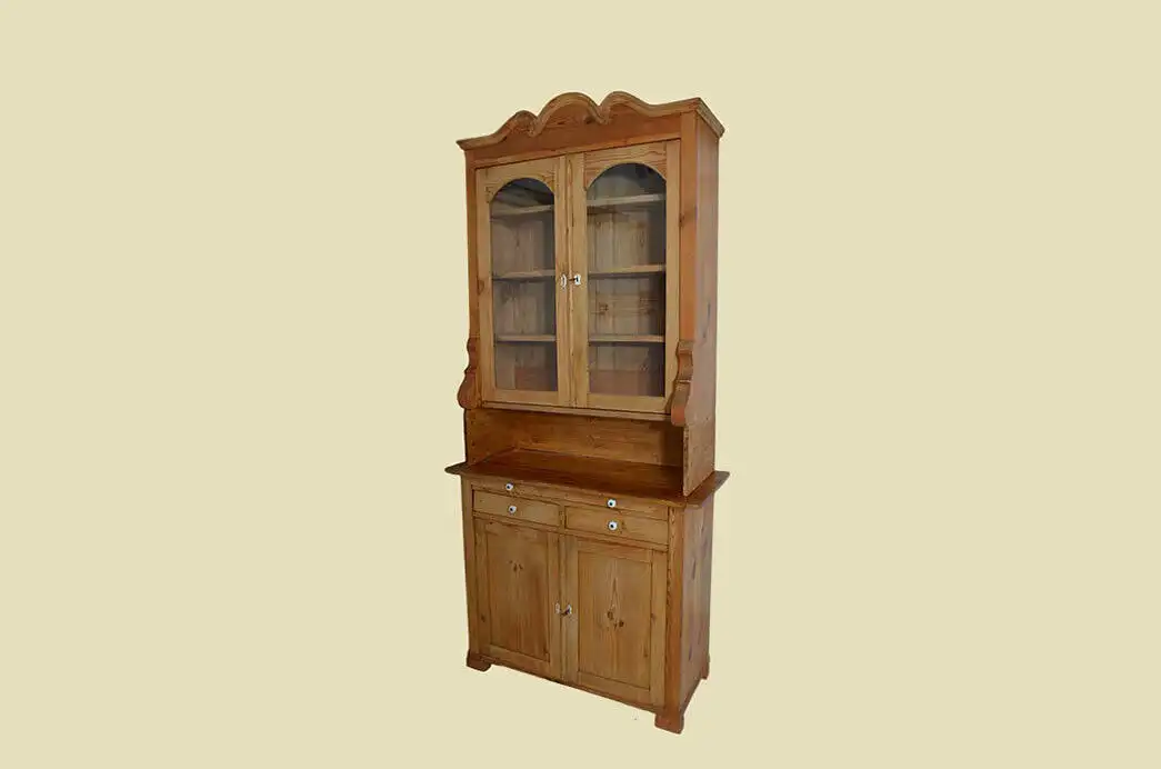 1920er Küchenbuffet ANTIK Jugendstil Weichholz Vitrine Kommode Schrank von 1920 1