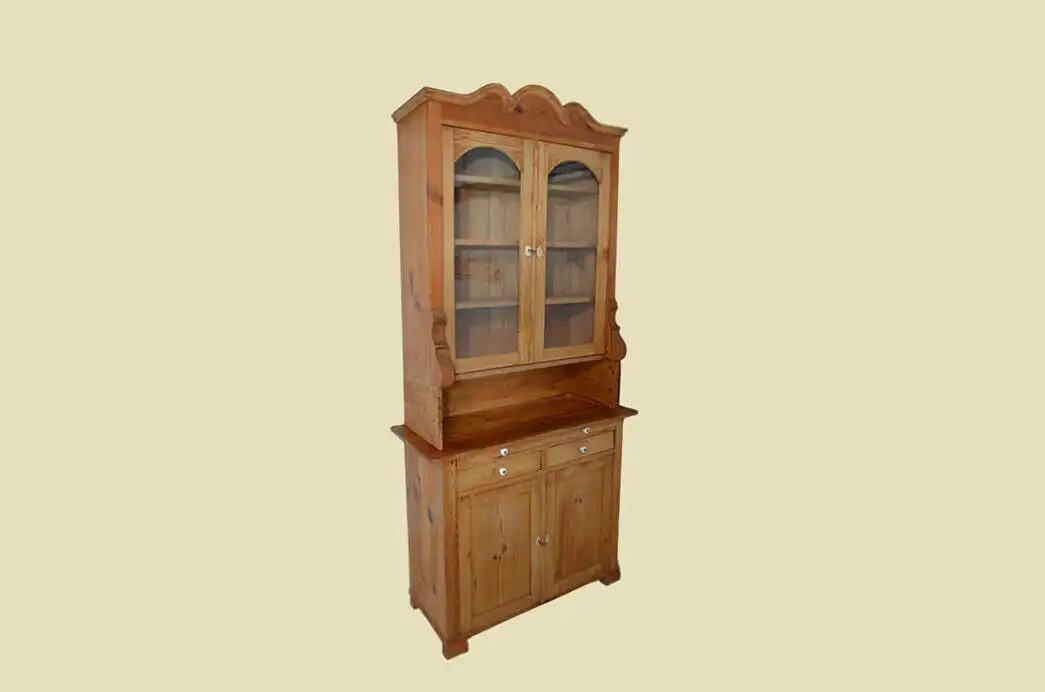 1920er Küchenbuffet ANTIK Jugendstil Weichholz Vitrine Kommode Schrank von 1920 2