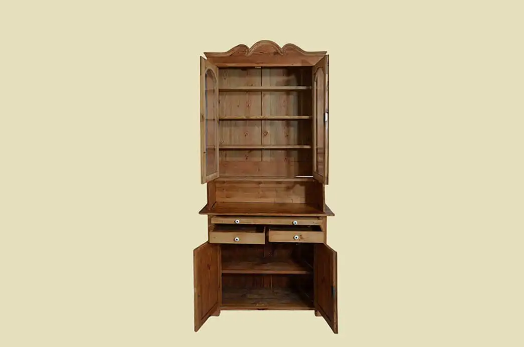 1920er Küchenbuffet ANTIK Jugendstil Weichholz Vitrine Kommode Schrank von 1920 3