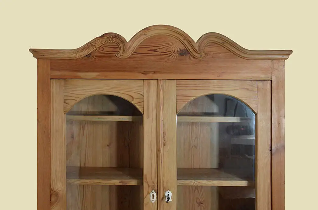 1920er Küchenbuffet ANTIK Jugendstil Weichholz Vitrine Kommode Schrank von 1920 8