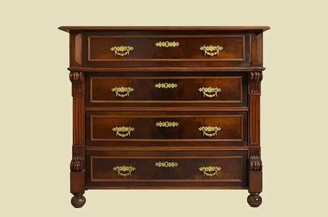 Edle Kommode ANTIK Gründerzeit Mahagoni Sideboard 4-Schüber von 1880 0