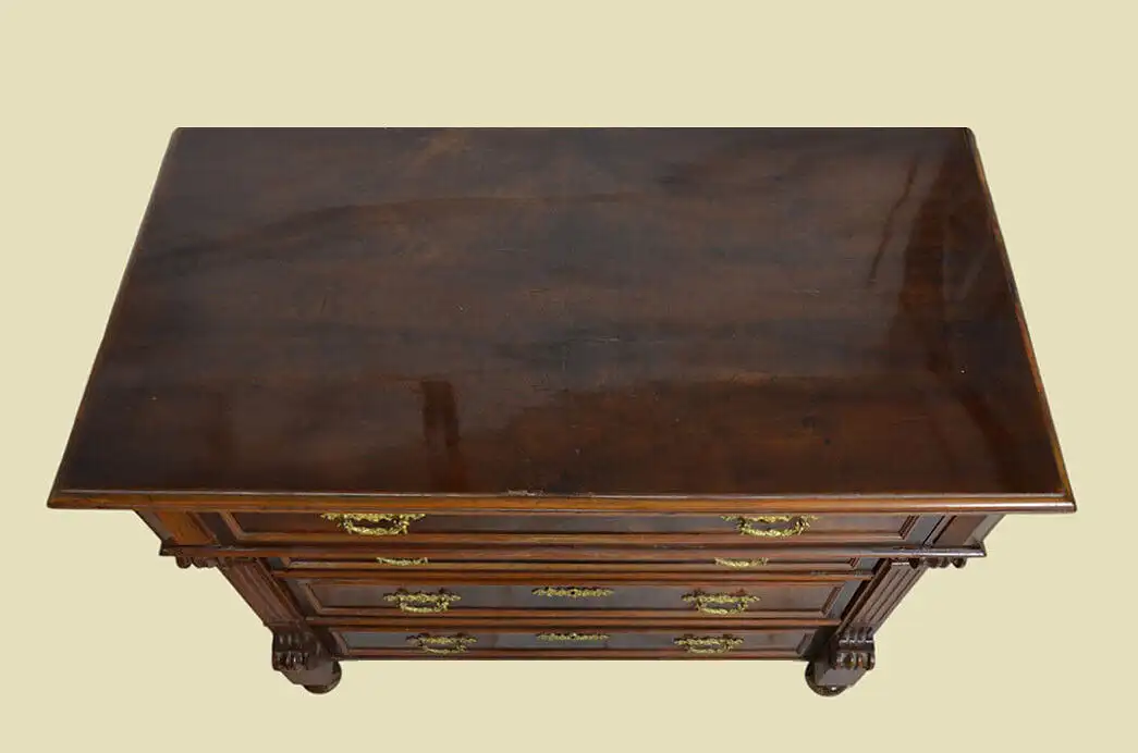 Edle Kommode ANTIK Gründerzeit Mahagoni Sideboard 4-Schüber von 1880 6