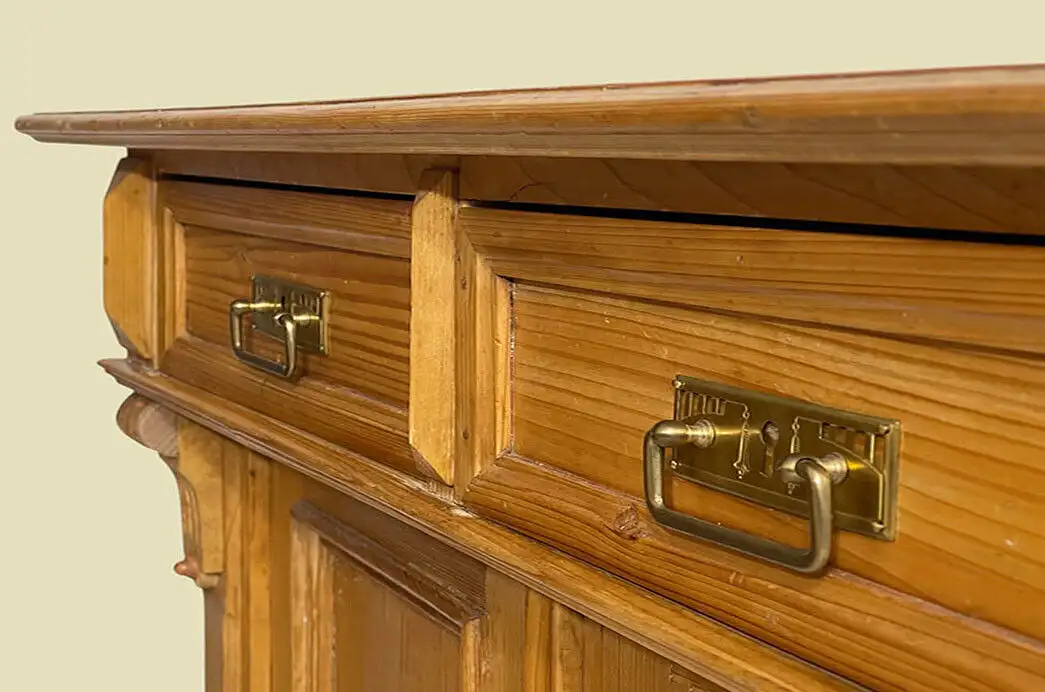 1880er Kommode ANTIK Gründerzeit Weichholz Halbschrank Schrank von 1880 10