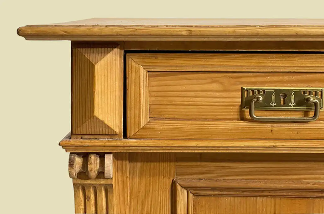 1880er Kommode ANTIK Gründerzeit Weichholz Halbschrank Schrank von 1880 11