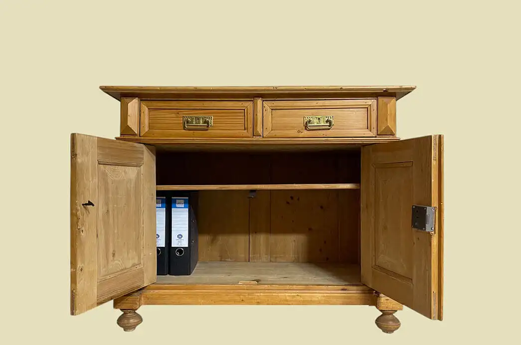 1880er Kommode ANTIK Gründerzeit Weichholz Halbschrank Schrank von 1880 4