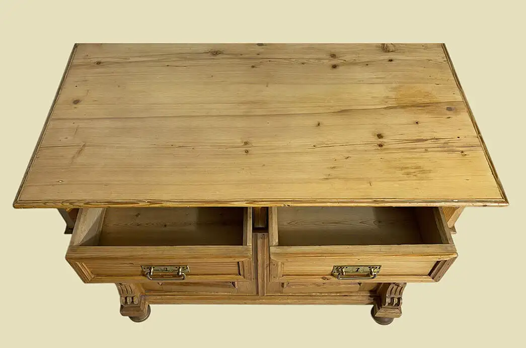 1880er Kommode ANTIK Gründerzeit Weichholz Halbschrank Schrank von 1880 6