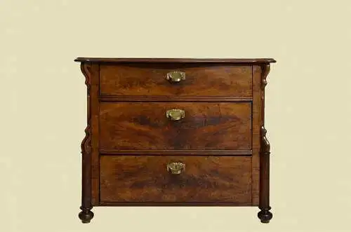 1840er Kommode ANTIK Louis Philippe Nußbaum Schrank Sideboard von 1840