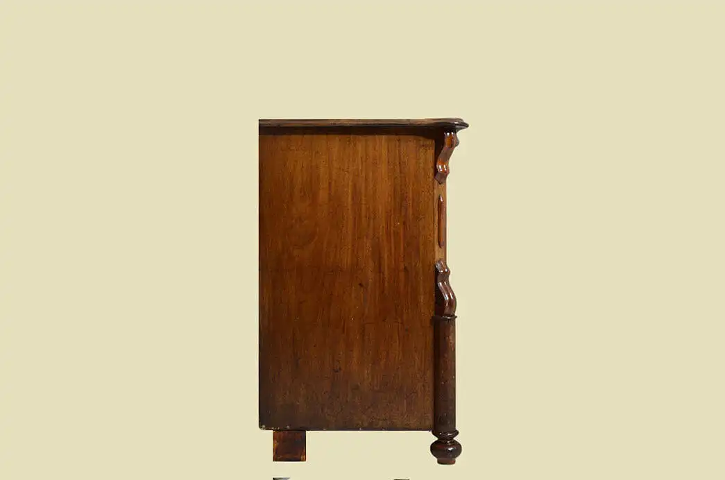 1840er Kommode ANTIK Louis Philippe Nußbaum Schrank Sideboard von 1840 15