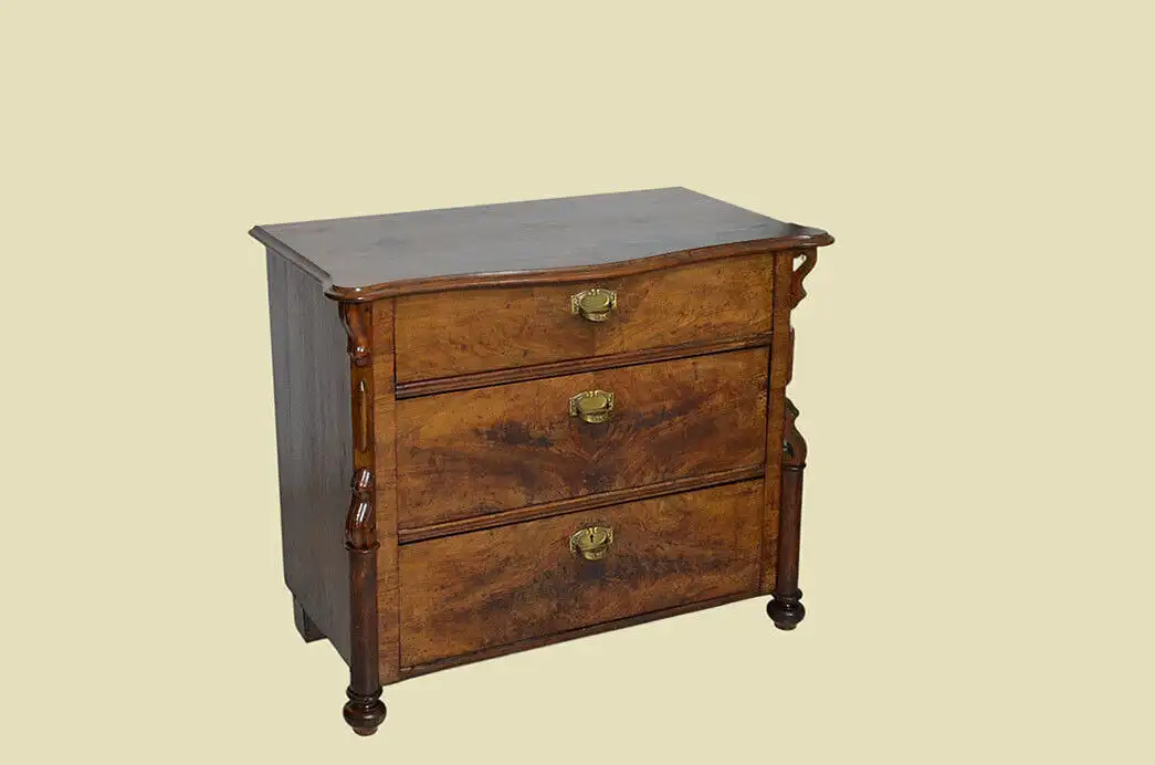 1840er Kommode ANTIK Louis Philippe Nußbaum Schrank Sideboard von 1840 2