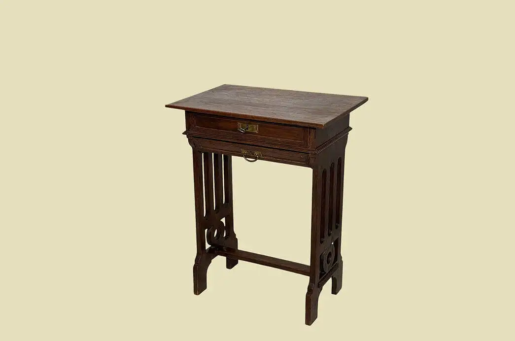 1820er Nähtisch ANTIK Jugendstil Eiche Tisch Beistelltisch von 1920 0