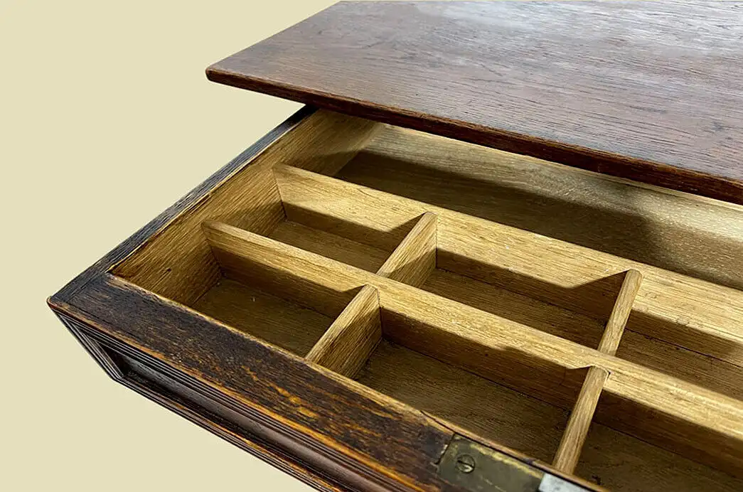 1820er Nähtisch ANTIK Jugendstil Eiche Tisch Beistelltisch von 1920 7