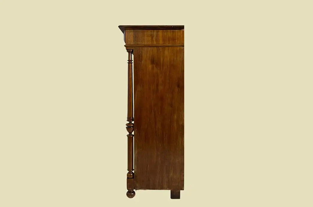 1880er Vertiko ANTIK Gründerzeit Nußbaum Säulen Kommode Schrank von 1880 18
