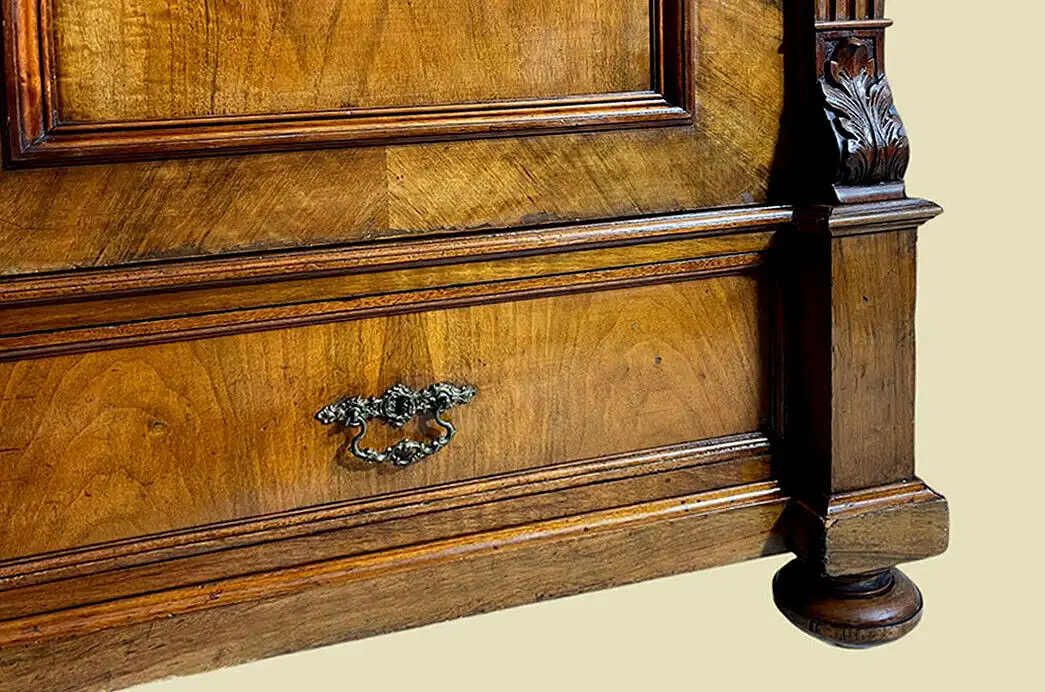EXTRA GROSS Kleiderschrank ANTIK Nußbaum Gründerzeit Steck Schrank von 1880 11
