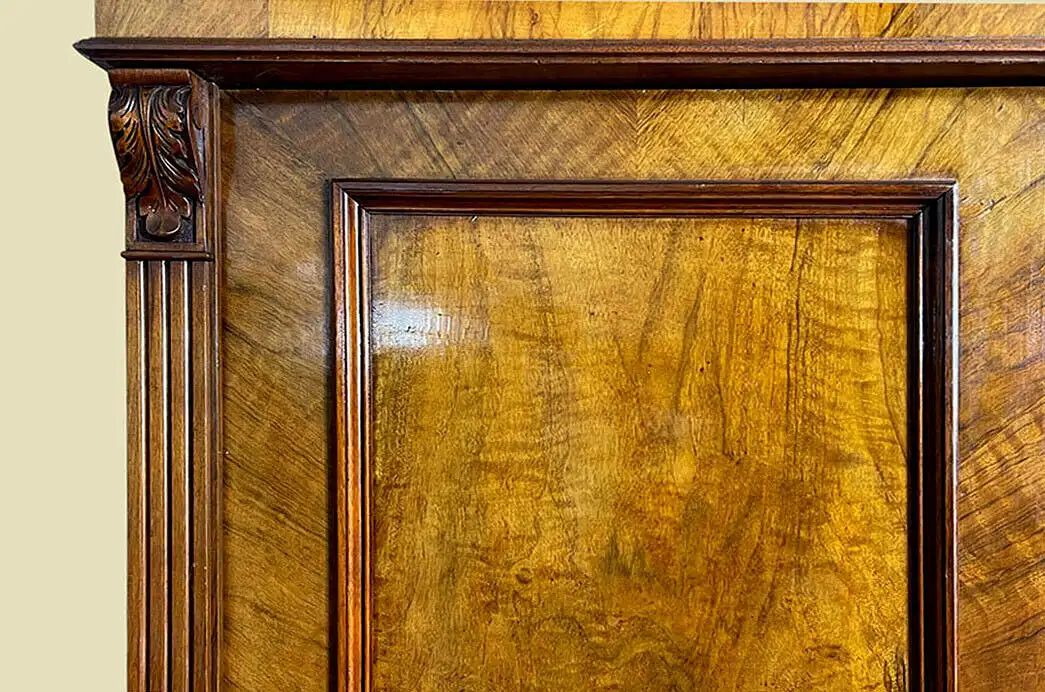 EXTRA GROSS Kleiderschrank ANTIK Nußbaum Gründerzeit Steck Schrank von 1880 9
