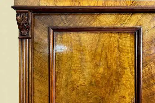 EXTRA GROSS Kleiderschrank ANTIK Nußbaum Gründerzeit Steck Schrank von 1880