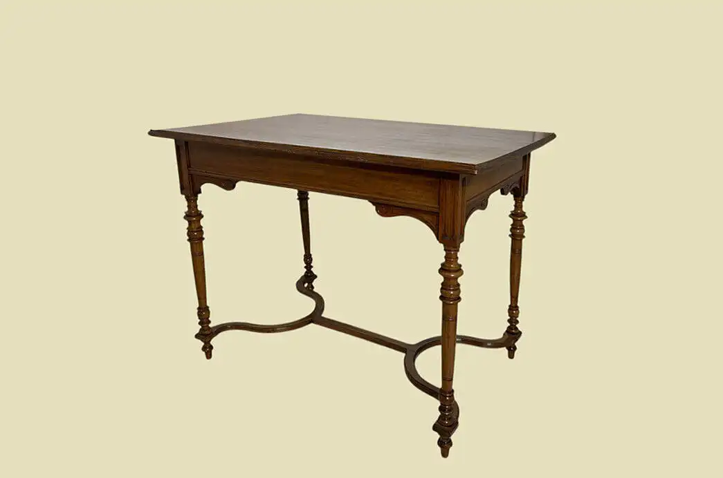 1880er Tisch ANTIK Gründerzeit Nußbaum Schreibtisch Esstisch von 1880 1