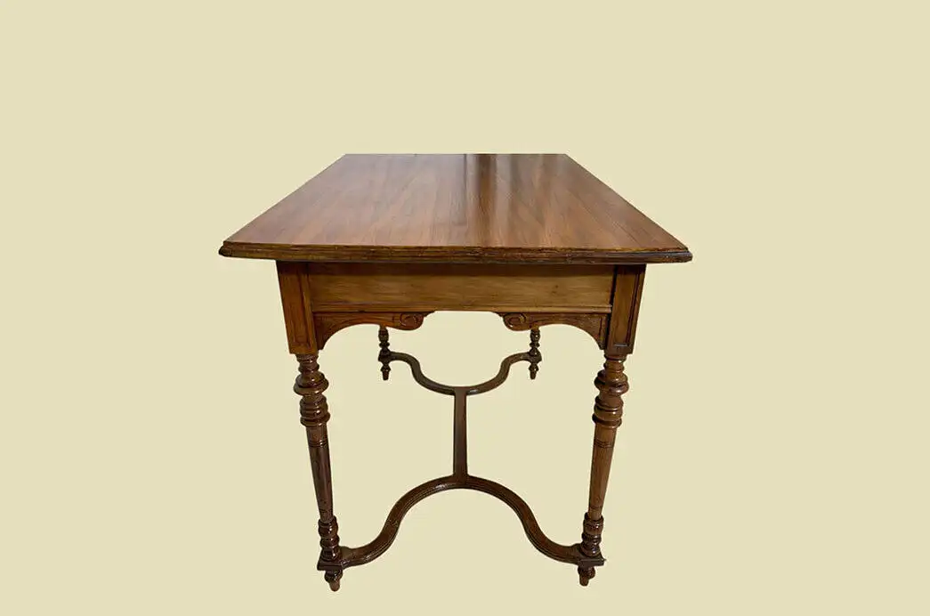 1880er Tisch ANTIK Gründerzeit Nußbaum Schreibtisch Esstisch von 1880 11