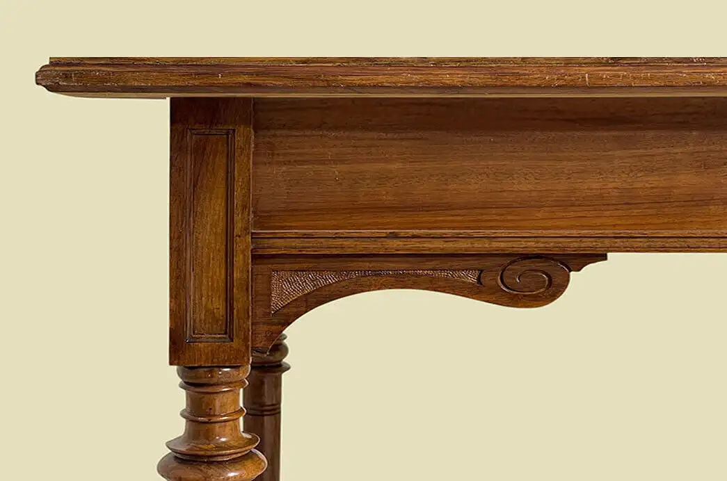 1880er Tisch ANTIK Gründerzeit Nußbaum Schreibtisch Esstisch von 1880 6