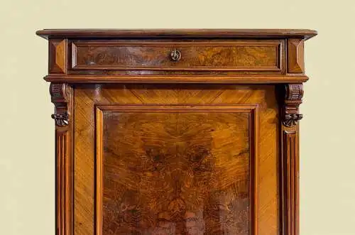 1880er Vertiko Gründerzeit ANTIK Nußbaum Kommode Schrank von 1880