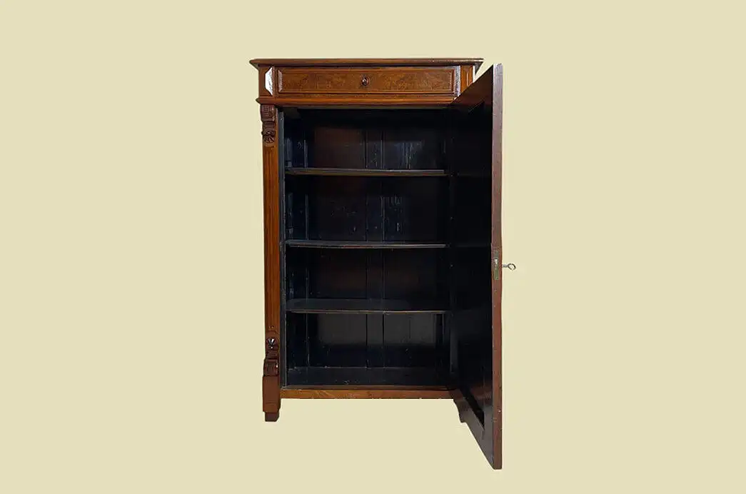 1880er Vertiko Gründerzeit ANTIK Nußbaum Kommode Schrank von 1880 3