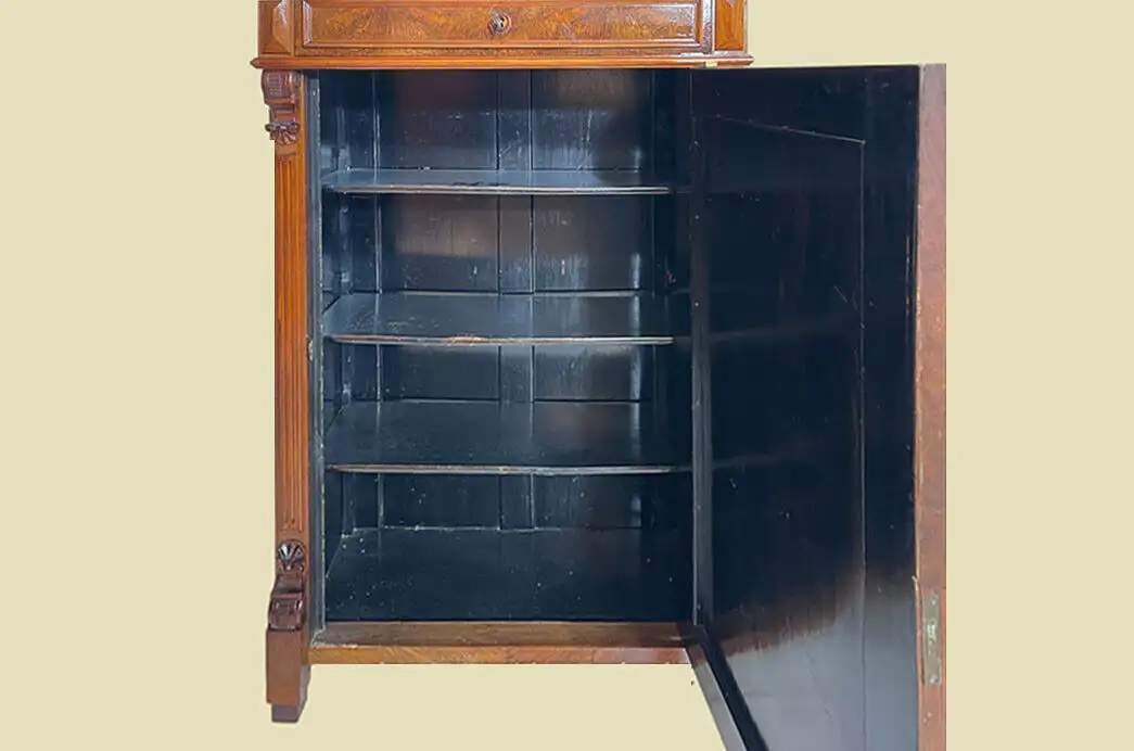 1880er Vertiko Gründerzeit ANTIK Nußbaum Kommode Schrank von 1880 4