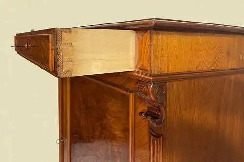 1880er Vertiko Gründerzeit ANTIK Nußbaum Kommode Schrank von 1880