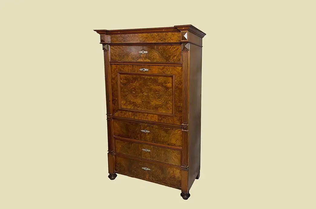 1880er Sekretär ANTIK Gründerzeit Nußbaum Schreibtisch von 1880 2
