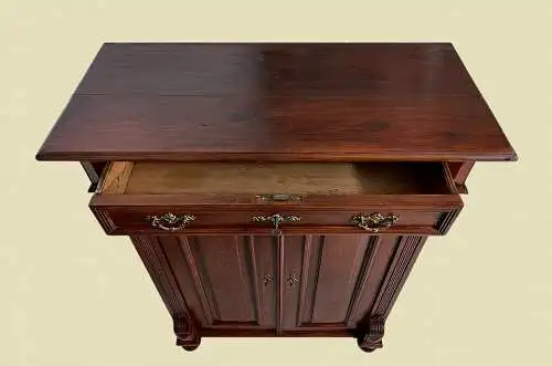 1880er Vertiko Gründerzeit ANTIK Nußbaum Kommode Schrank von 1880