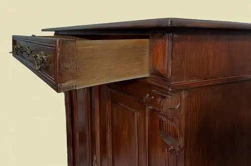 1880er Vertiko Gründerzeit ANTIK Nußbaum Kommode Schrank von 1880