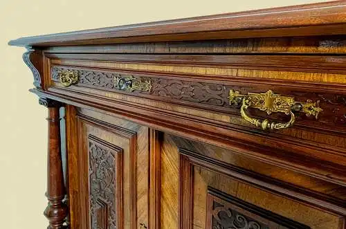 Perfektes Vertiko ANTIK Gründerzeit Nußbaum Kommode Kabinett Schrank von 1880