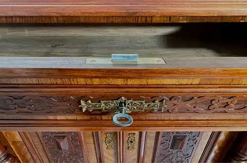 Perfektes Vertiko ANTIK Gründerzeit Nußbaum Kommode Kabinett Schrank von 1880