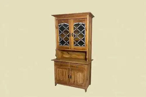 1920er Küchenbuffet ANTIK Jugendstil Weichholz Vitrine Kommode Schrank von 1920