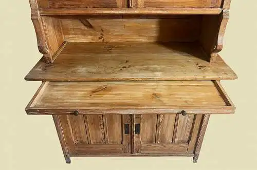 1920er Küchenbuffet ANTIK Jugendstil Weichholz Vitrine Kommode Schrank von 1920