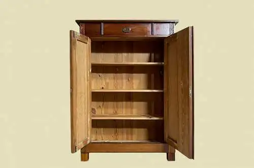 1920er schlichtes Vertiko ANTIK Jugendstil Nußbaum Kommode Schrank von 1920