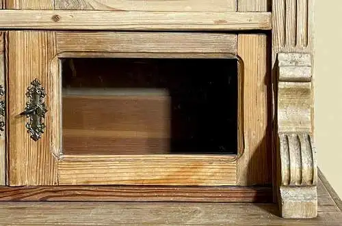 1920er Küchenbuffet ANTIK Jugendstil Weichholz Vitrine Kommode Schrank von 1920